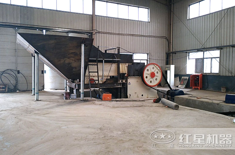 河北客户时产50吨制砂机生产线图片