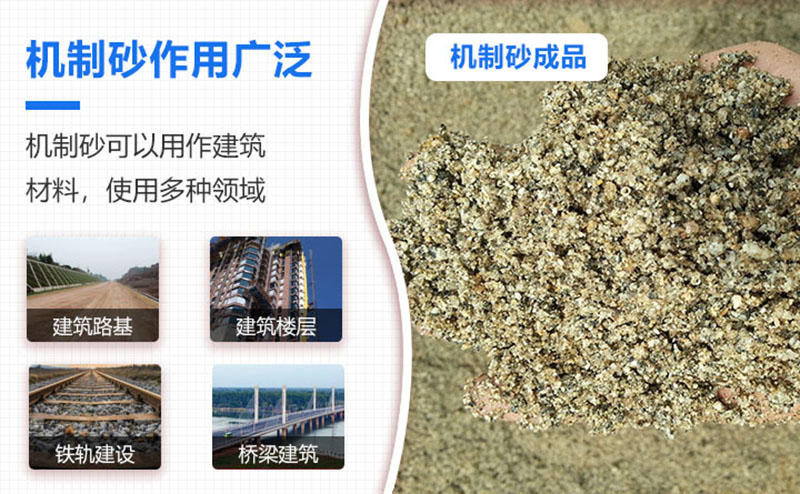 石头加工成的沙子应用领域越来越多，前景大好