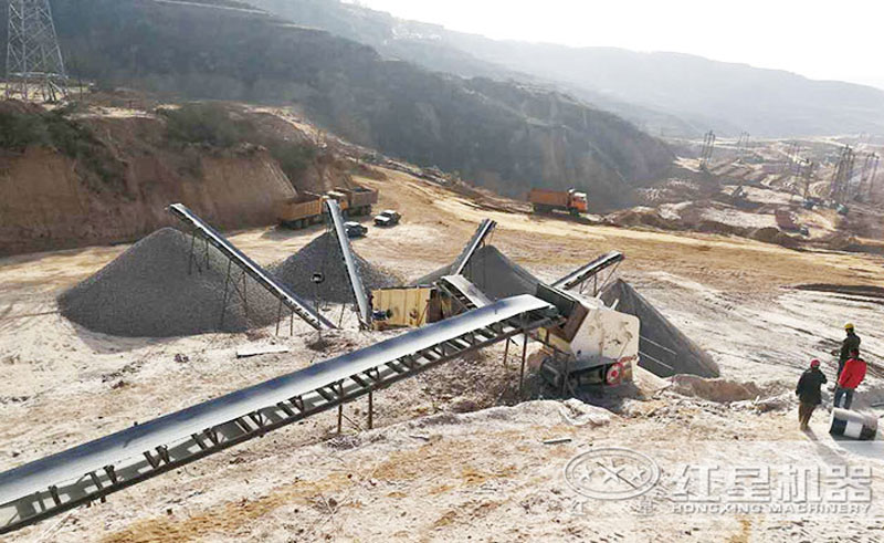 煤矸石制沙生产线现场